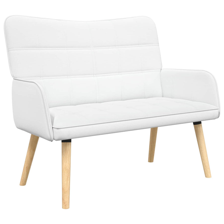 Twee Persoons Sofa Wit 115 x 61 x 87 cm Stof