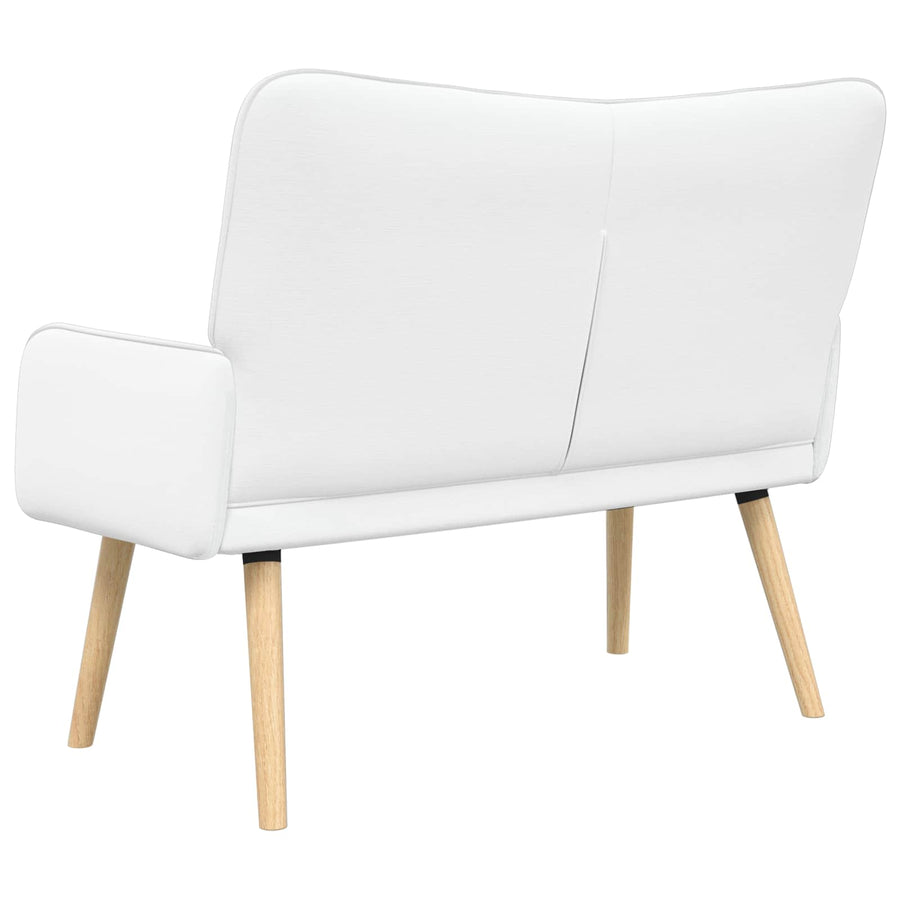 Twee Persoons Sofa Wit 115 x 61 x 87 cm Stof