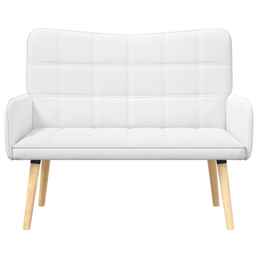 Twee Persoons Sofa Wit 115 x 61 x 87 cm Stof
