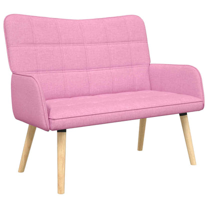 Twee Persoons Sofa Roze 115 x 61 x 87 cm Stof