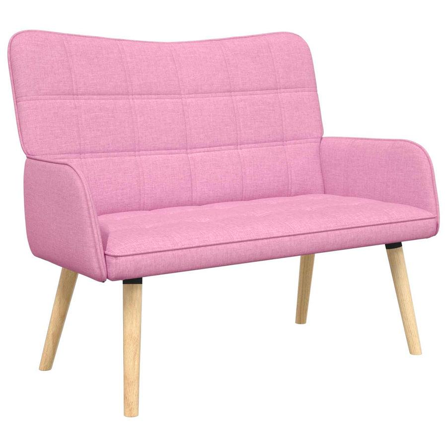 Twee Persoons Sofa Roze 115 x 61 x 87 cm Stof