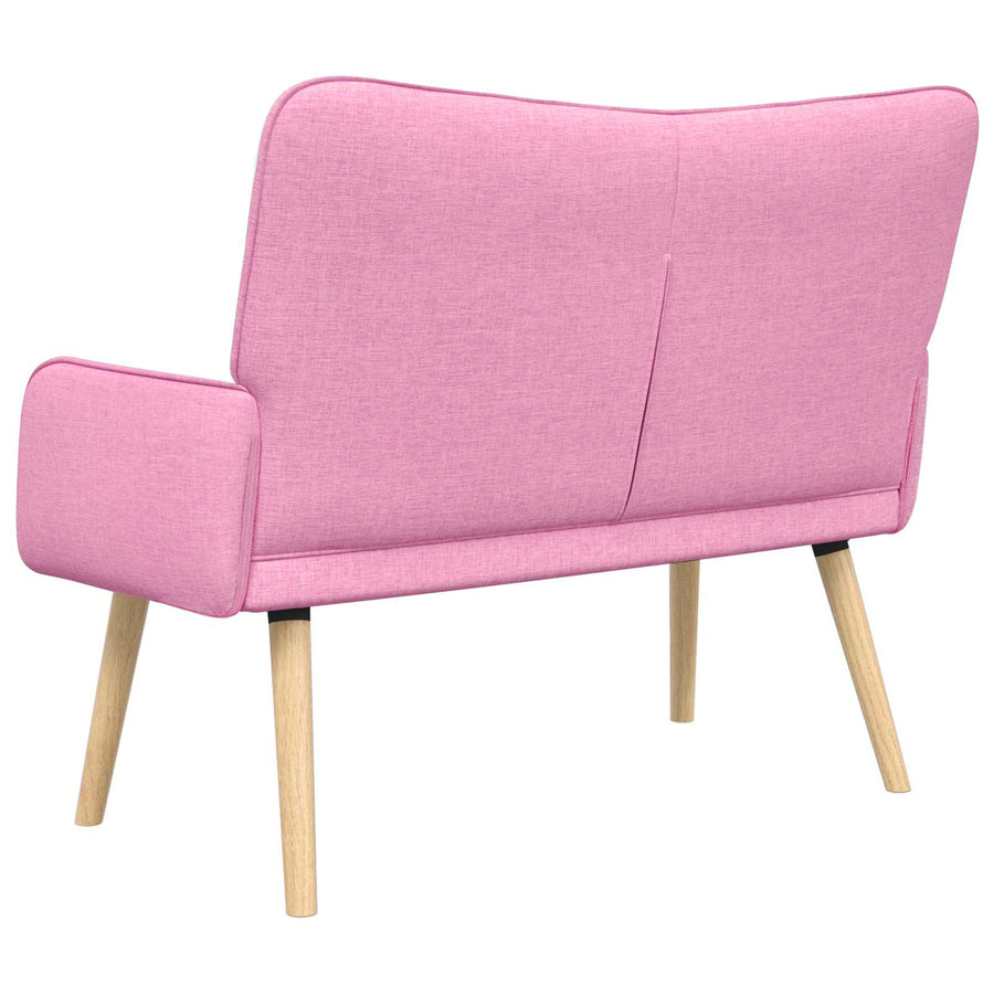 Twee Persoons Sofa Roze 115 x 61 x 87 cm Stof