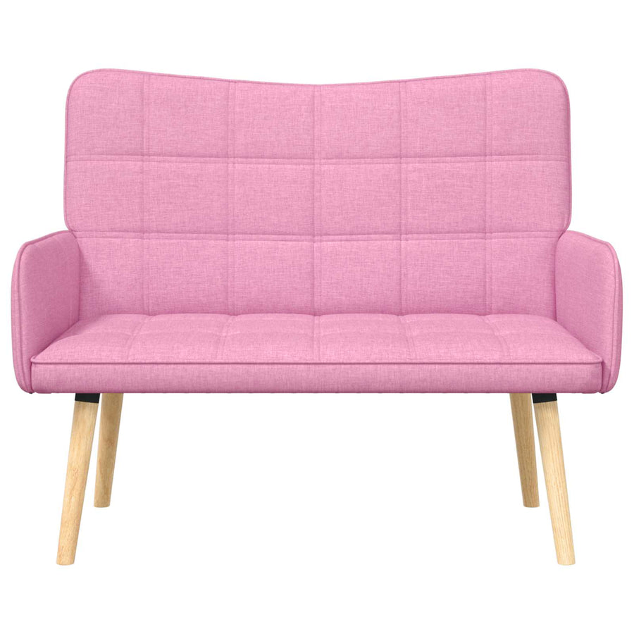 Twee Persoons Sofa Roze 115 x 61 x 87 cm Stof