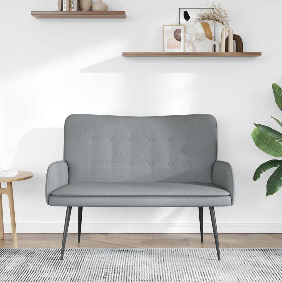 2-Zits Sofa Lichtgrijs 115 x 61 x 87 cm Stof