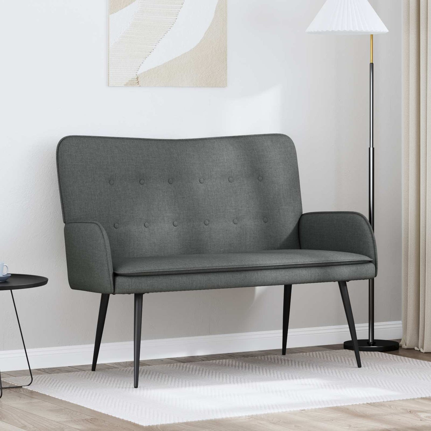 2-Zits Sofa Donkergrijs 115 x 61 x 87 cm Stof