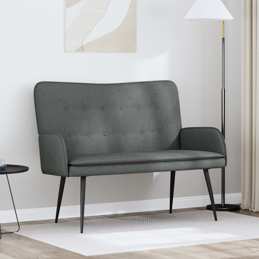 2-Zits Sofa Donkergrijs 115 x 61 x 87 cm Stof