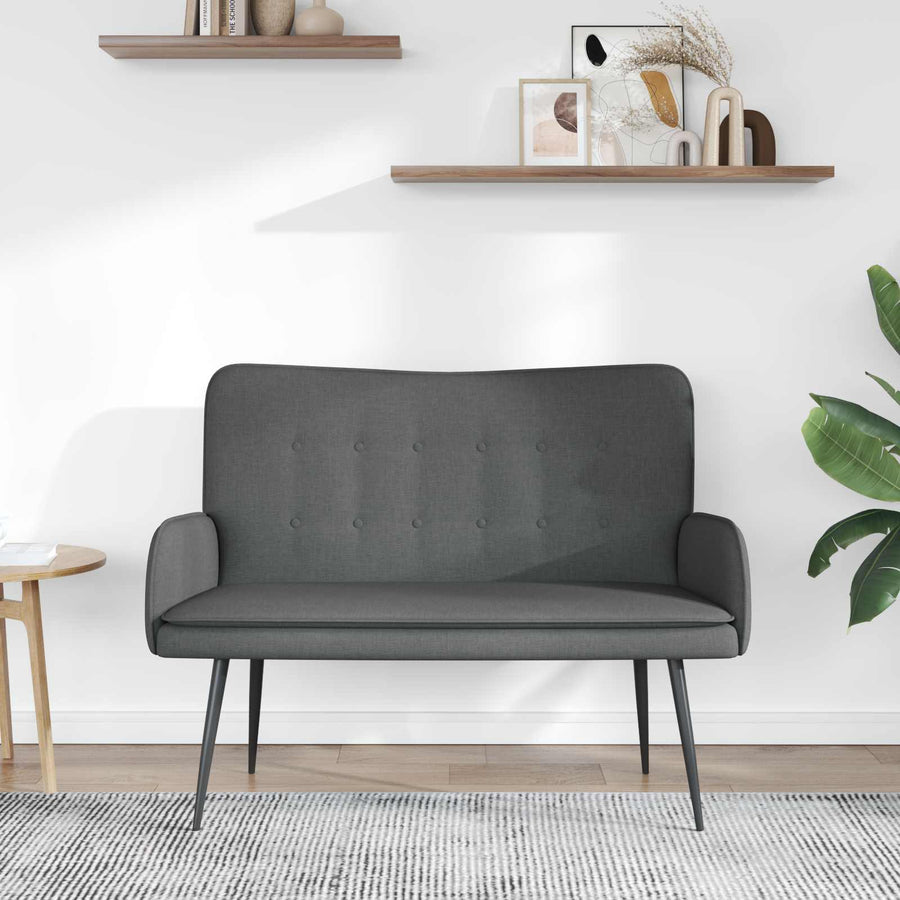 2-Zits Sofa Donkergrijs 115 x 61 x 87 cm Stof
