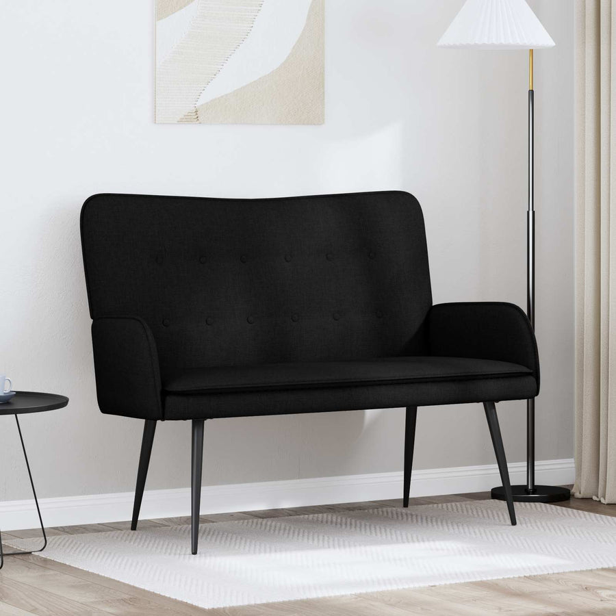 2-Zits Sofa Zwart 115 x 61 x 87 cm Stof