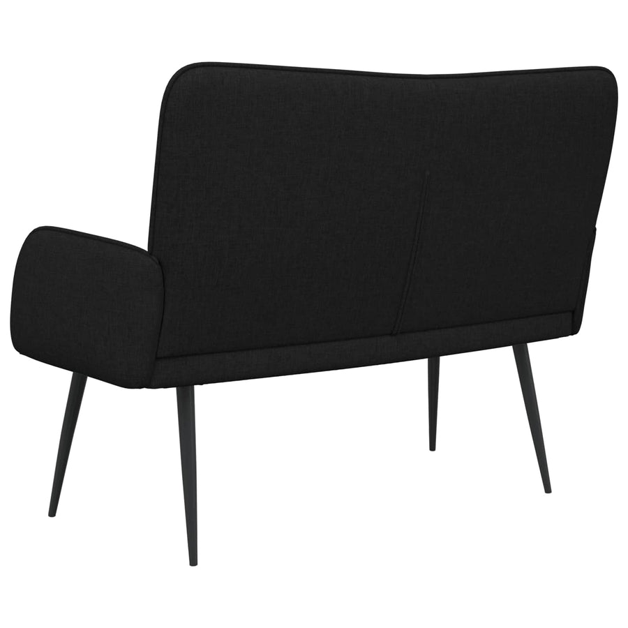 2-Zits Sofa Zwart 115 x 61 x 87 cm Stof
