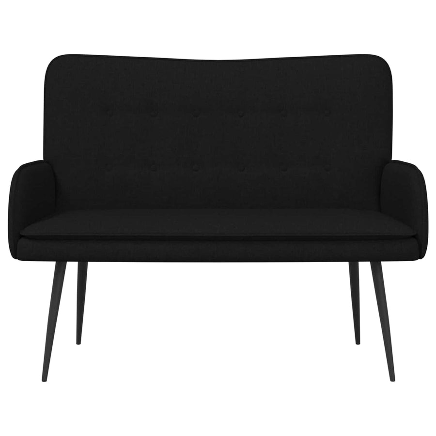 2-Zits Sofa Zwart 115 x 61 x 87 cm Stof