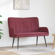 2-zits bank wijnrood 115x61x87 cm stof