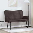 2-zits bank donkerbruin 115x61x87 cm stof