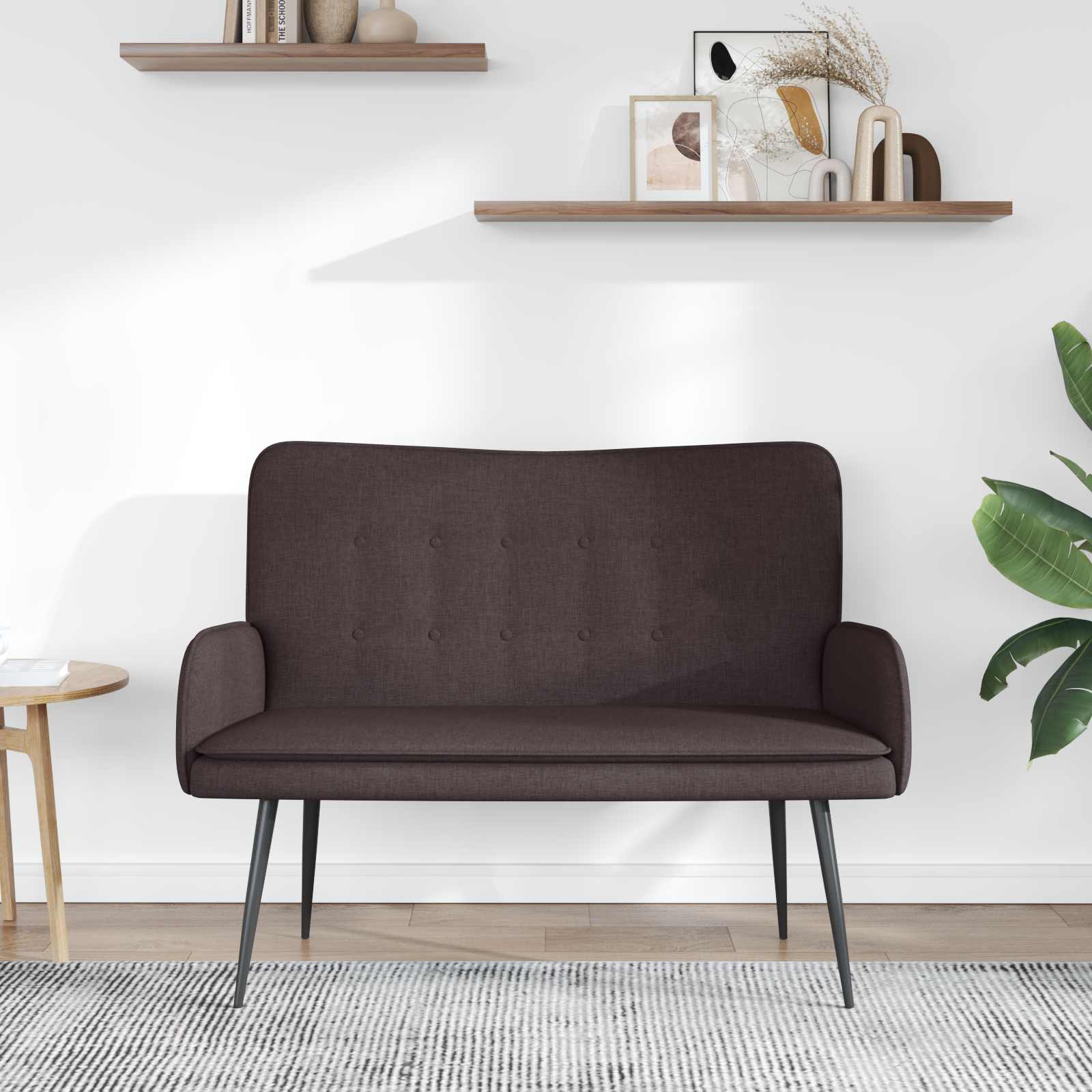 2-Zits Sofa Donkerbruin 115 x 61 x 87 cm Stof