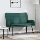 2-zits bank donkergroen 115x61x87 cm stof