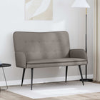2-zits bank taupe 115x61x87 cm stof
