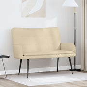 2-zits bank crème 115x61x87 cm stof