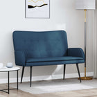 2-zits bank blauw 115x61x87 cm stof