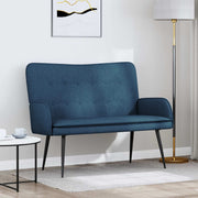 2-zits bank blauw 115x61x87 cm stof