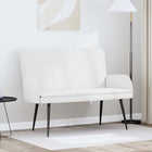 2-zits bank stof wit 115x61x87 cm