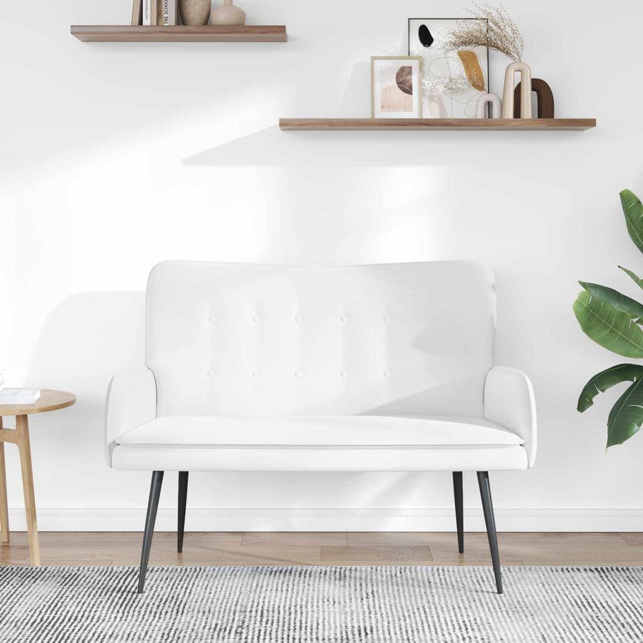 2-Zits Sofa Wit 115 x 61 x 87 cm Stof