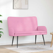 2-zits bank roze 115x61x87 cm stof