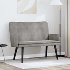 Sofa 2-zits lichtgrijs fluweel 115x61x87 cm