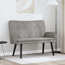 Twee Persoons Sofa Lichtgrijs 115 x 61 x 87 cm Fluweel