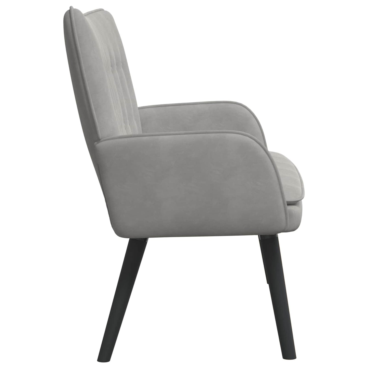 Twee Persoons Sofa Lichtgrijs 115 x 61 x 87 cm Fluweel