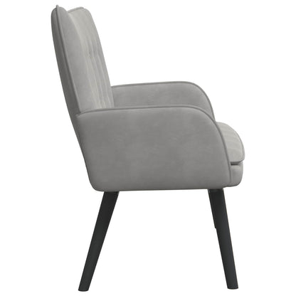 Twee Persoons Sofa Lichtgrijs 115 x 61 x 87 cm Fluweel