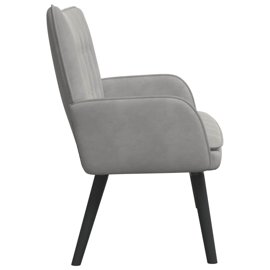 Twee Persoons Sofa Lichtgrijs 115 x 61 x 87 cm Fluweel