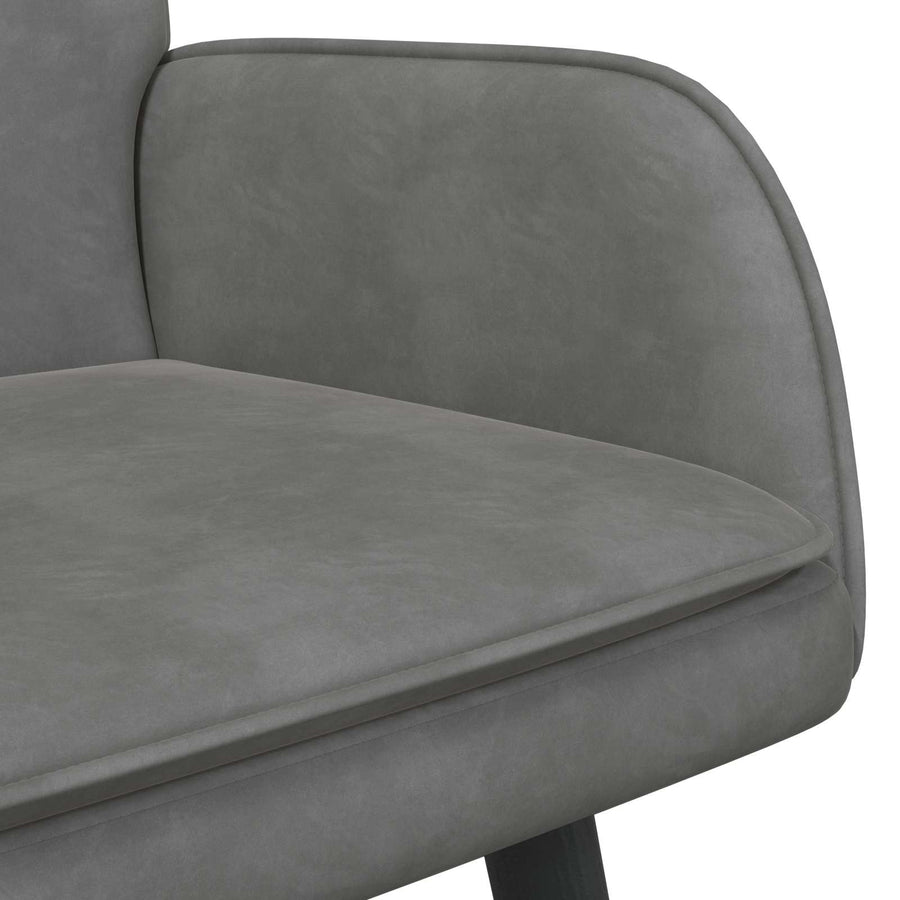 Twee Persoons Sofa Donkergrijs 115 x 61 x 87 cm Fluweel