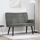 Tweepersoonsbank fluweel donkergrijs 115x61x87 cm