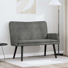 Twee Persoons Sofa Donkergrijs 115 x 61 x 87 cm Fluweel