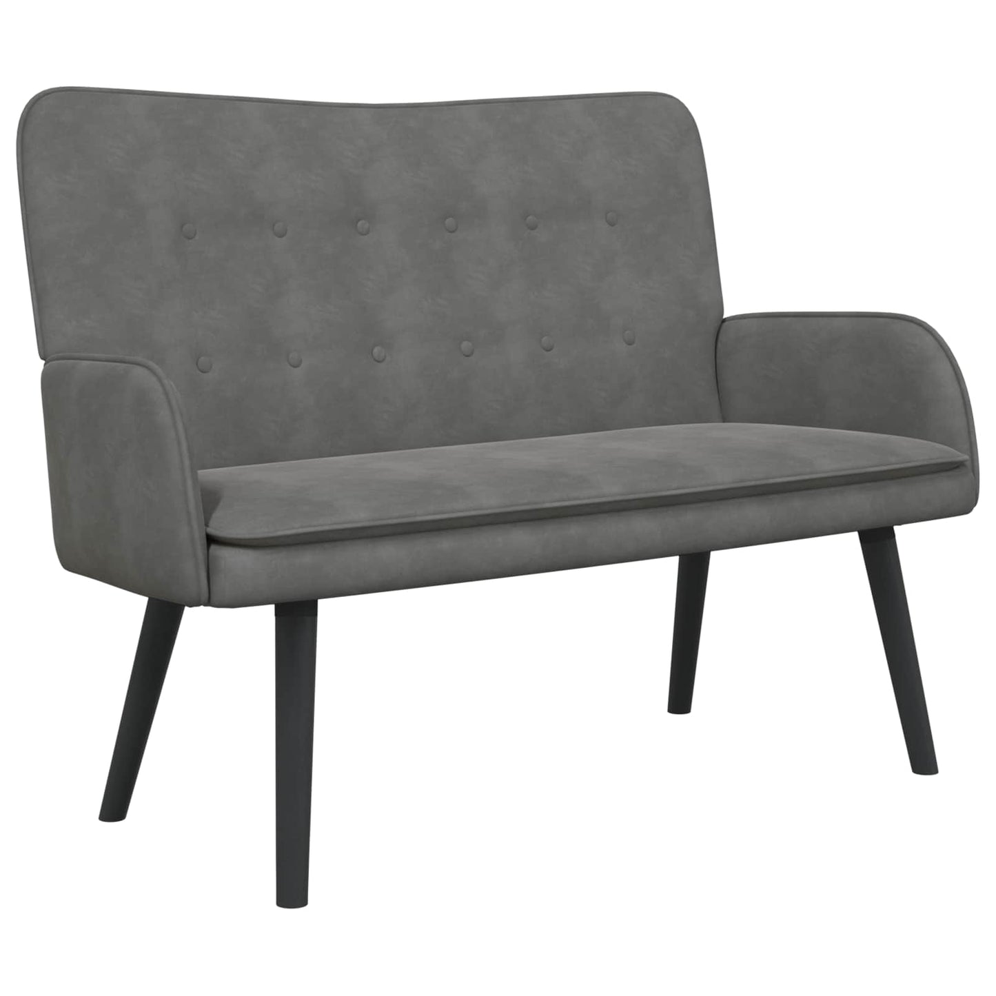 Twee Persoons Sofa Donkergrijs 115 x 61 x 87 cm Fluweel
