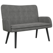 Twee Persoons Sofa Donkergrijs 115 x 61 x 87 cm Fluweel