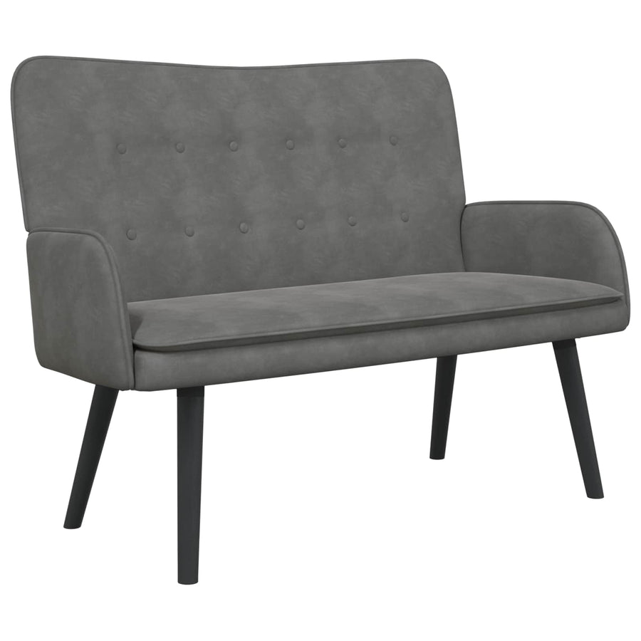 Twee Persoons Sofa Donkergrijs 115 x 61 x 87 cm Fluweel