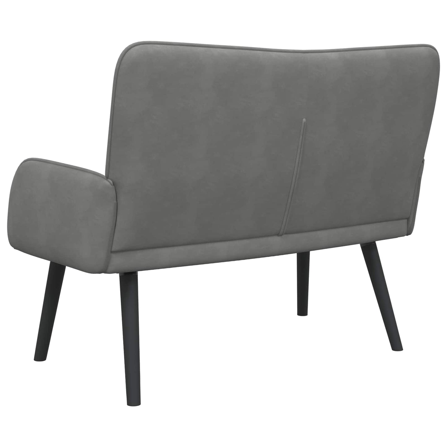 Twee Persoons Sofa Donkergrijs 115 x 61 x 87 cm Fluweel