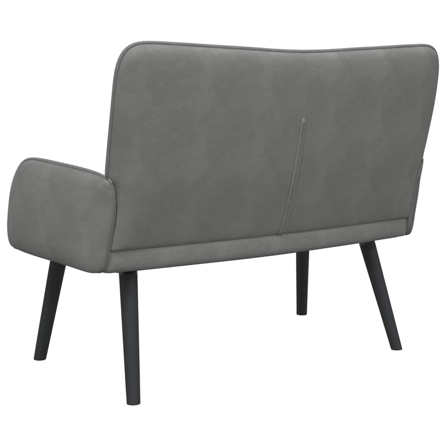 Twee Persoons Sofa Donkergrijs 115 x 61 x 87 cm Fluweel