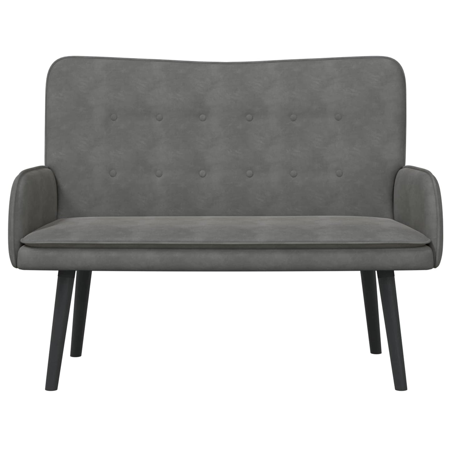 Twee Persoons Sofa Donkergrijs 115 x 61 x 87 cm Fluweel