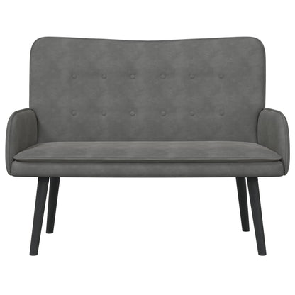 Twee Persoons Sofa Donkergrijs 115 x 61 x 87 cm Fluweel
