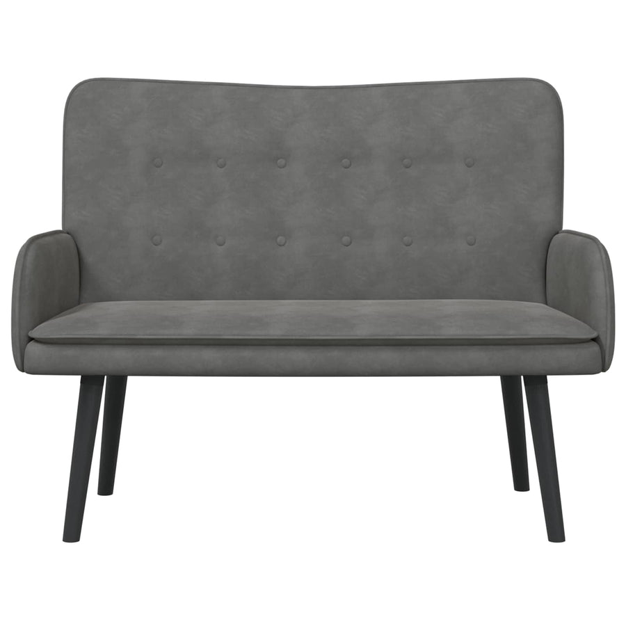 Twee Persoons Sofa Donkergrijs 115 x 61 x 87 cm Fluweel