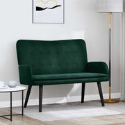 Bank 2-persoons donkergroen fluweel 115x61x87 cm