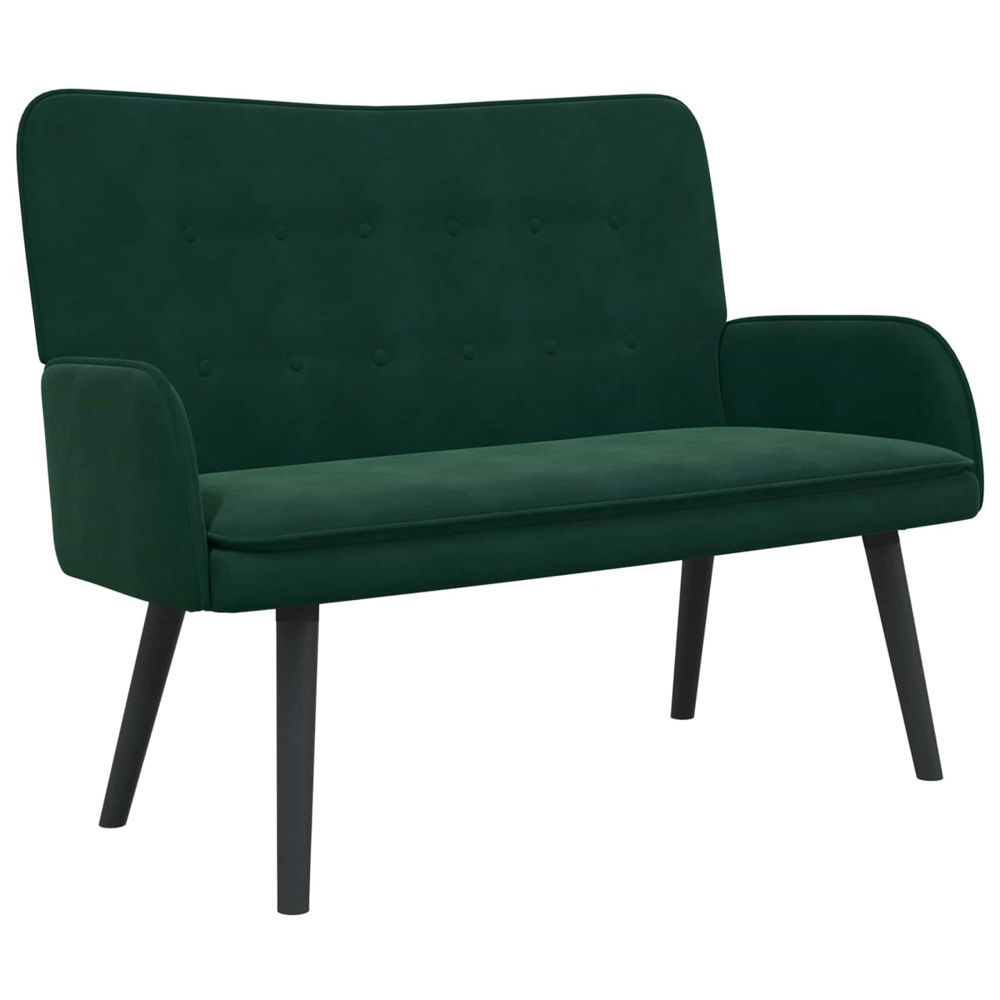 Twee Persoons Sofa Donkergroen 115 x 61 x 87 cm Fluweel