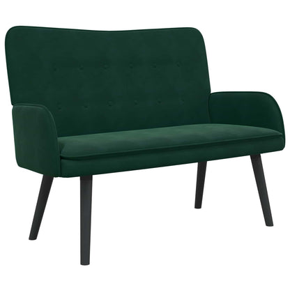 Twee Persoons Sofa Donkergroen 115 x 61 x 87 cm Fluweel
