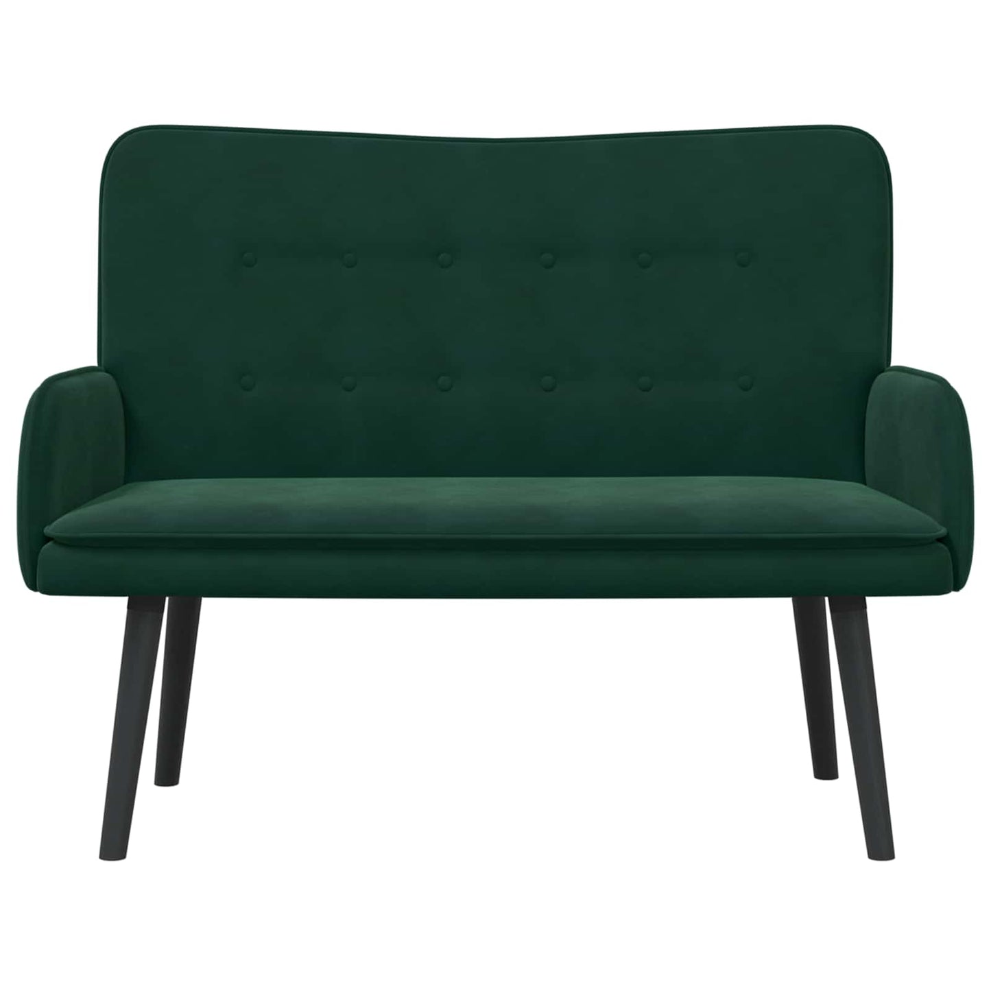 Twee Persoons Sofa Donkergroen 115 x 61 x 87 cm Fluweel