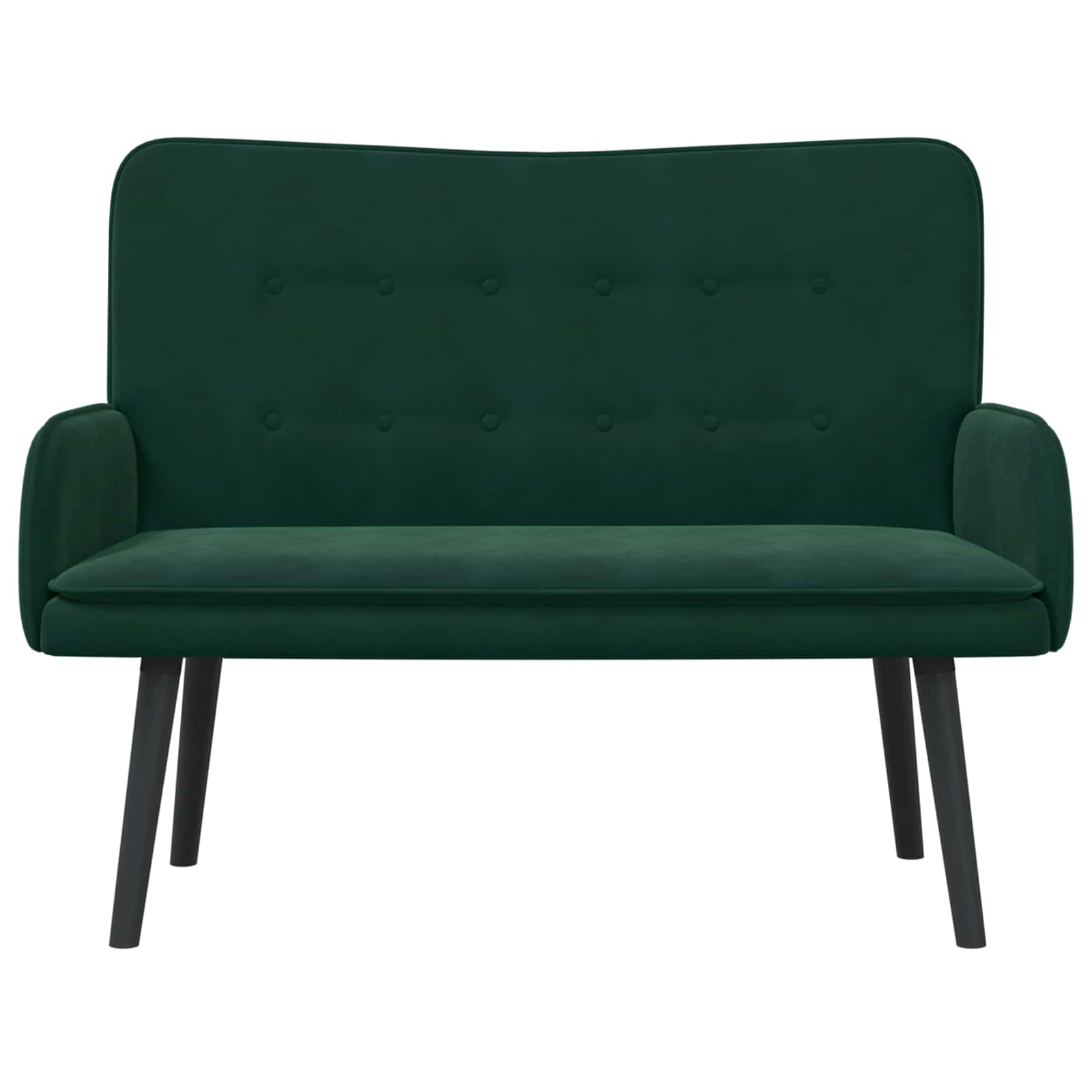 Twee Persoons Sofa Donkergroen 115 x 61 x 87 cm Fluweel