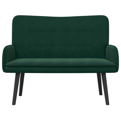 Twee Persoons Sofa Donkergroen 115 x 61 x 87 cm Fluweel
