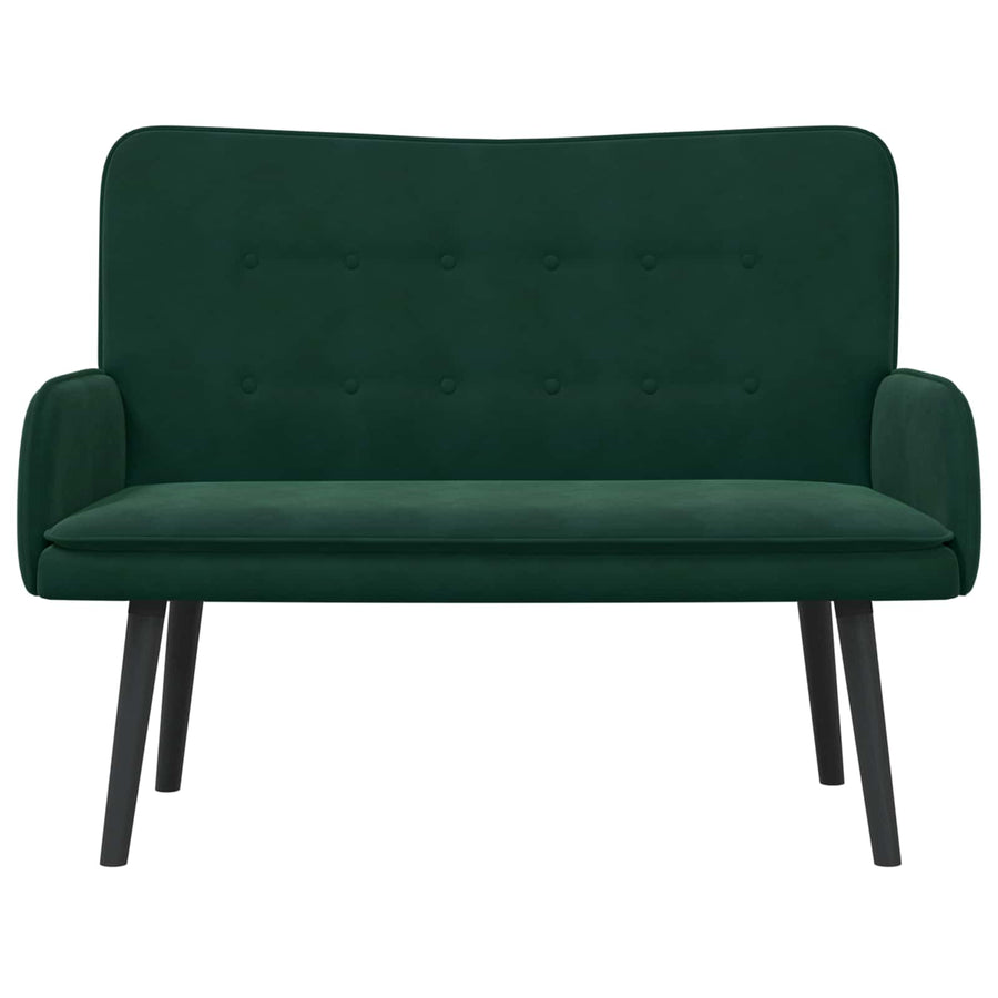 Twee Persoons Sofa Donkergroen 115 x 61 x 87 cm Fluweel