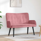 Sofa tweepersoons roze 115x61x87 cm fluweel