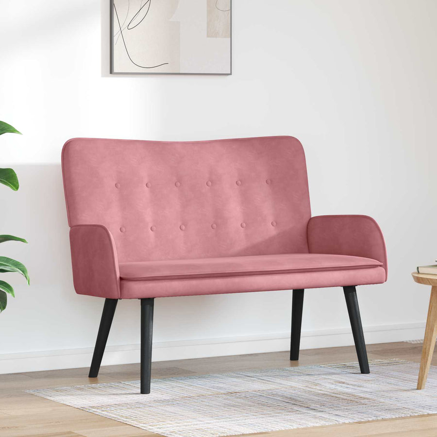 Twee Persoons Sofa Roze 115 x 61 x 87 cm Fluweel